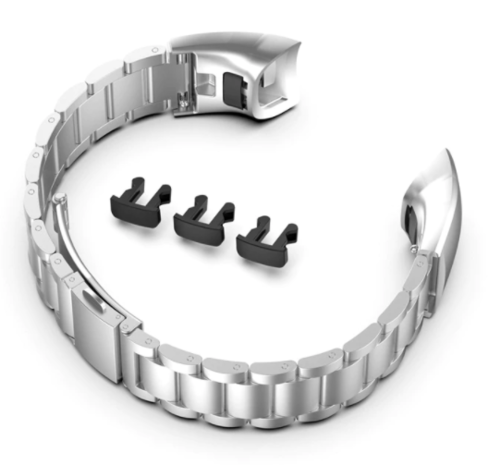 Strap-it® Strap-it Huawei band 3 / 4 Pro stalen band (zilver)