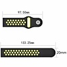 Strap-it® Strap-it Garmin Forerunner 245 / 645 sport band (zwart/geel) Strap-it® Strap-it Garmin Forerunner 245 / 645 sport band (zwart/geel)