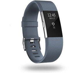 hongersnood Azijn Herformuleren Fitbit Charge 2 siliconen bandje (grijsblauw) - Smartwatchbanden.nl