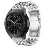 Strap-it® Samsung Galaxy Watch stalen draak band 46mm (zilver)