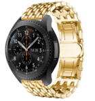 Strap-it® Strap-it Samsung Galaxy Watch stalen draak band 46mm (goud)