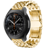 Strap-it® Samsung Galaxy Watch stalen draak band 46mm (goud)
