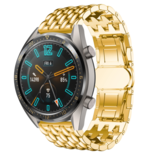 Strap-it® Huawei Watch GT 2 stalen draak band (goud)