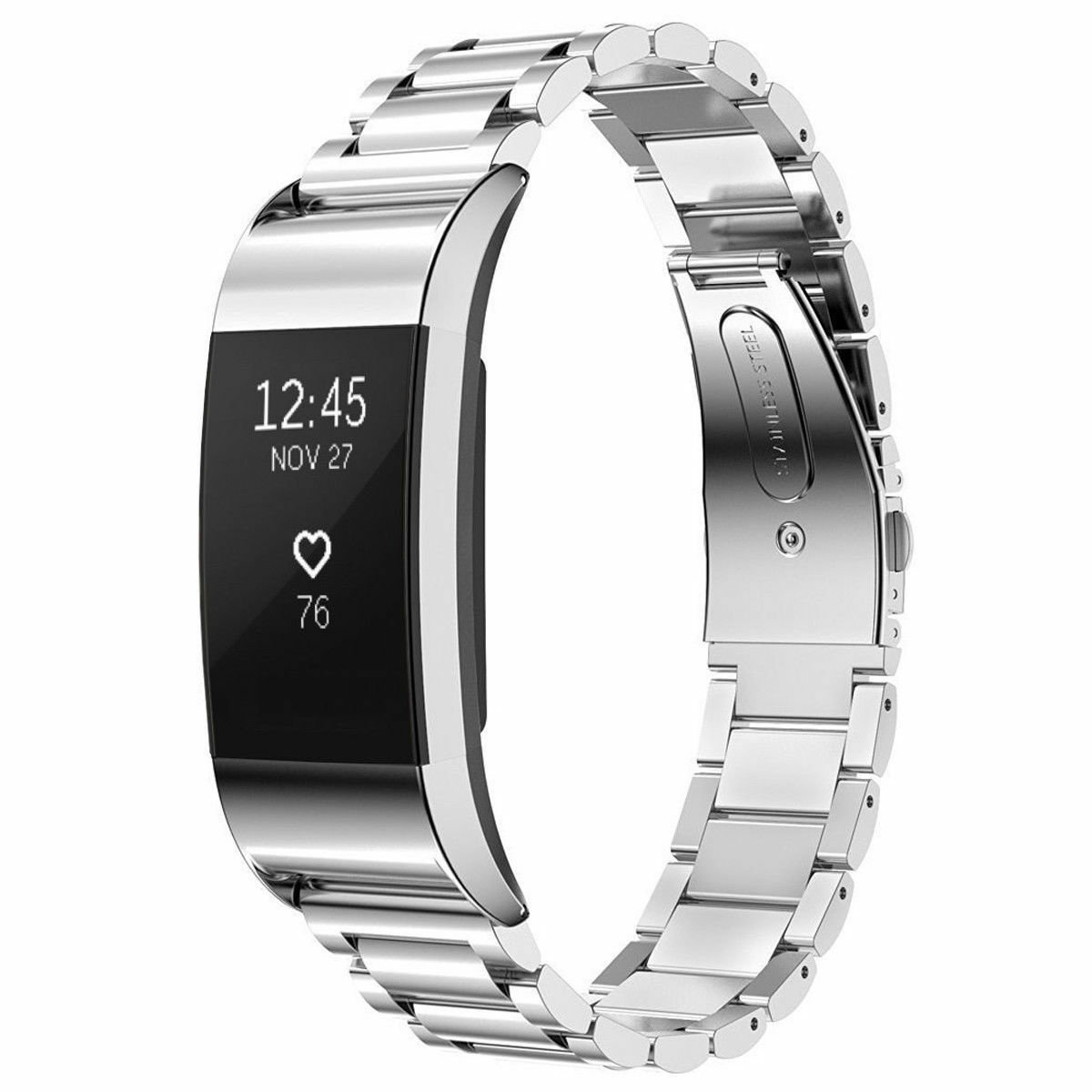erger maken Martin Luther King Junior scheepsbouw Fitbit Charge 2 stalen band (zilver) - Smartwatchbanden.nl