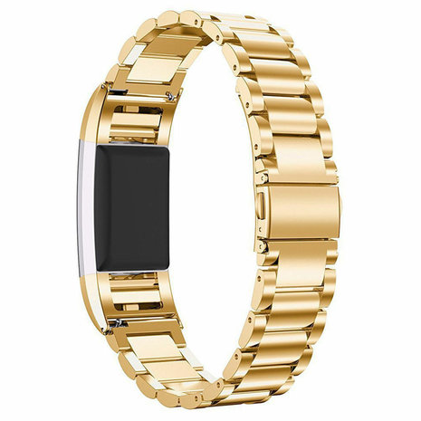 Strap-it® Strap-it Fitbit Charge 2 stalen band (goud)