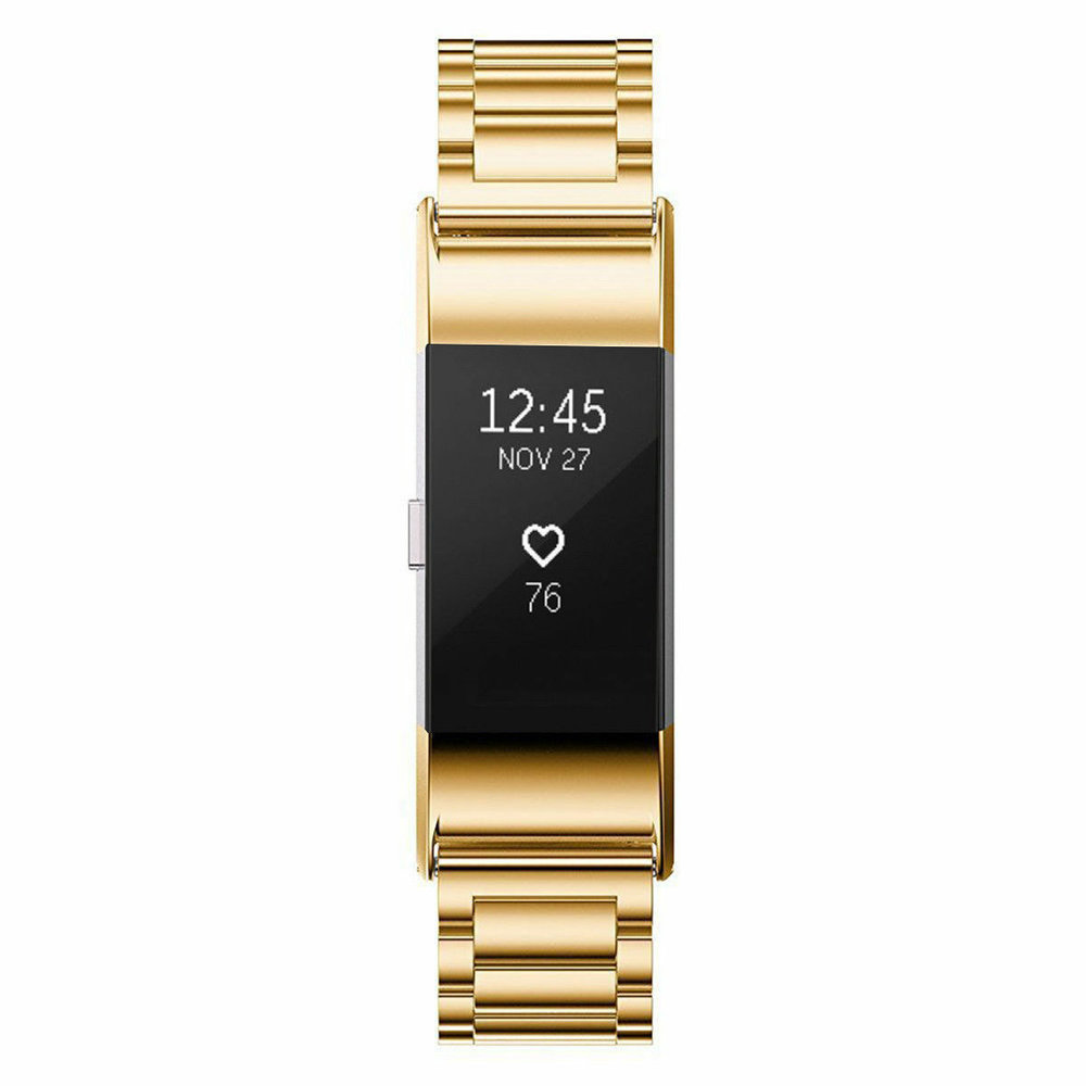 Strap-it® Strap-it Fitbit Charge 2 stalen band (goud)