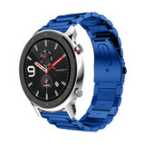 Strap-it® Xiaomi Amazfit GTR stalen band (blauw)