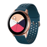 Strap-it® Samsung Galaxy Watch Active siliconen bandje met gaatjes (rock green)