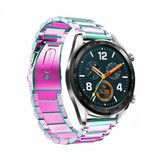 Strap-it® Huawei Watch GT 2 stalen band (regenboog)