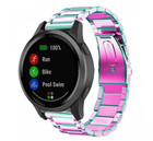 Strap-it® Strap-it Garmin Vivoactive 4 stalen band - 45mm - regenboog