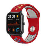 Strap-it® Xiaomi Amazfit GTS sport band (kleurrijk rood)