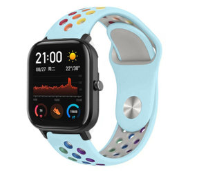 Strap-it® Xiaomi Amazfit GTS sport band (kleurrijk lichtblauw)