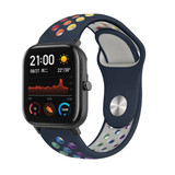 Strap-it® Xiaomi Amazfit GTS sport band (kleurrijk donkerblauw)