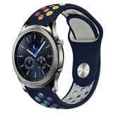Strap-it® Samsung Gear S3 sport band (donkerblauw kleurrijk)