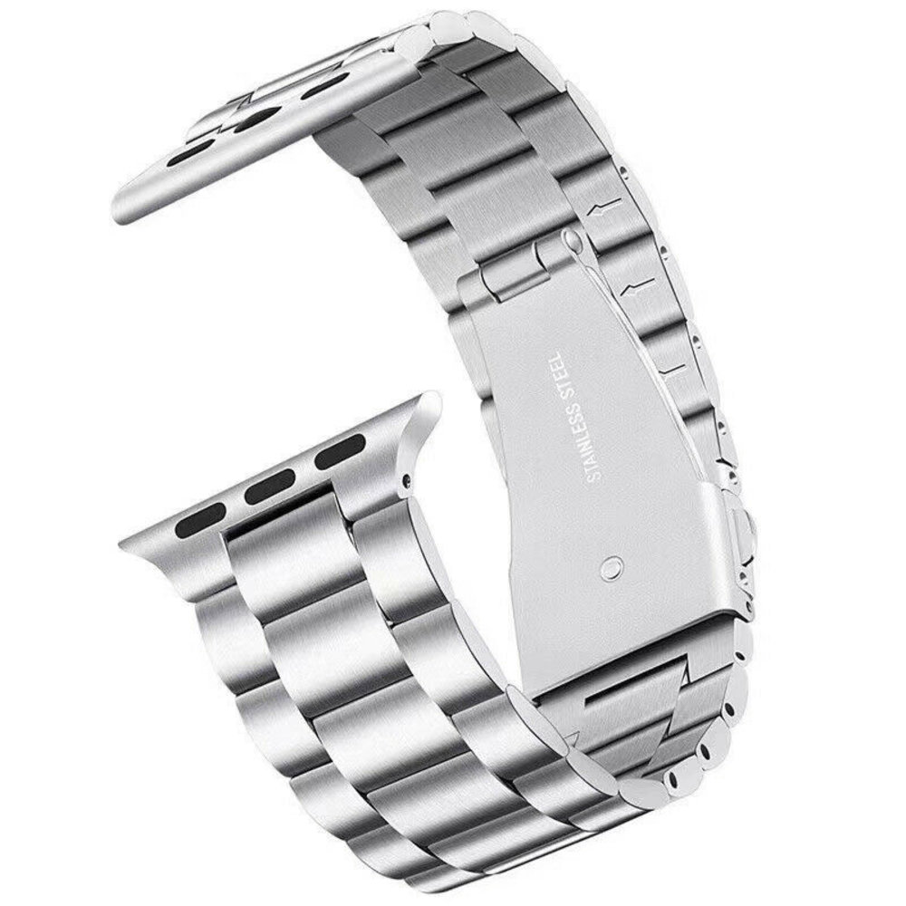 Strap-it® Strap-it Apple Watch SE stalen band (zilver)