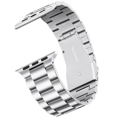 Strap-it® Strap-it Apple Watch SE stalen band (zilver)