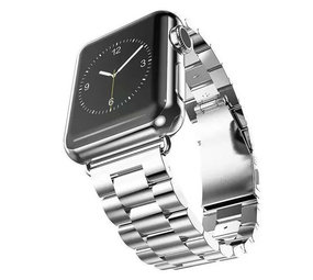 Strap-it® Apple Watch SE stalen band (zilver)