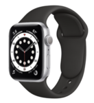 Strap-it® Strap-it Apple Watch 6 silicone band (zwart)