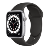 Strap-it® Apple Watch 6 silicone band (zwart)
