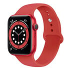 Strap-it® Strap-it Apple Watch 6 silicone band (rood)