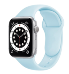 Strap-it® Strap-it Apple Watch 6 silicone band (lichtblauw)