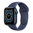 Strap-it® Strap-it Apple Watch 6 silicone band (donkerblauw)