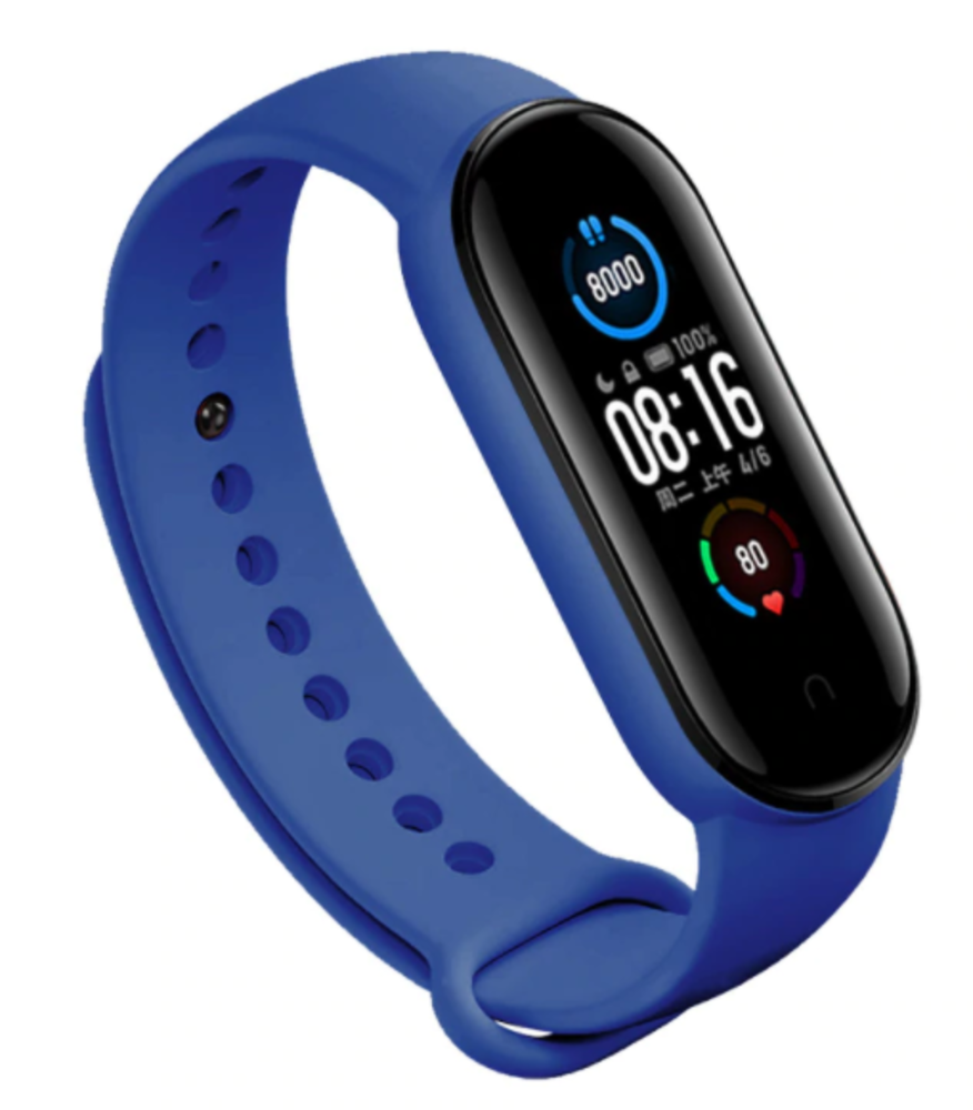 Strap-it® Strap-it Xiaomi Mi Band 5 siliconen bandje (blauw)