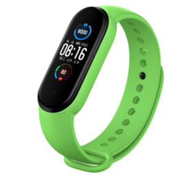 Strap-it® Xiaomi Mi Band 5 siliconen bandje (lichtgroen)