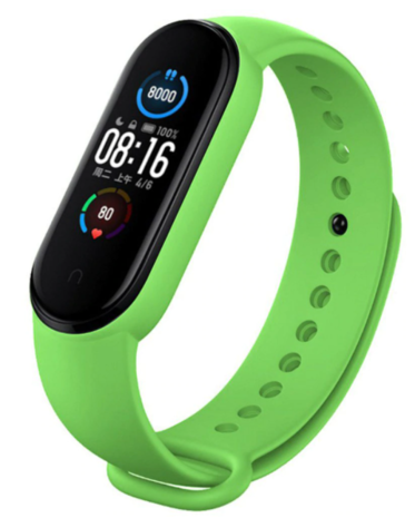 Strap-it® Strap-it Xiaomi Mi Band 5 siliconen bandje (lichtgroen)