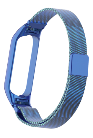 Strap-it® Strap-it Xiaomi Mi Band 5 Milanese band (blauw) Strap-it® Strap-it Xiaomi Mi Band 5 Milanese band (blauw)