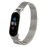 Strap-it® Xiaomi Mi Band 5 Milanese band (zilver)