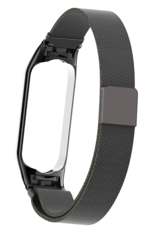 Strap-it® Strap-it Xiaomi Mi Band 5 Milanese band (zwart)