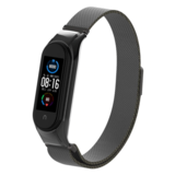 Strap-it® Xiaomi Mi Band 5 Milanese band (zwart)