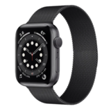 Strap-it® Apple Watch 6 Milanese band (zwart)