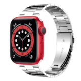 Strap-it® Apple Watch 6 stalen band (zilver)