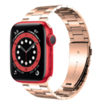 Strap-it® Strap-it Apple Watch 6 stalen band (rosé goud)