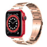 Strap-it® Apple Watch 6 stalen band (rosé goud)