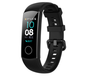 Strap-it® Honor band 4 / 5 siliconen bandje (zwart)