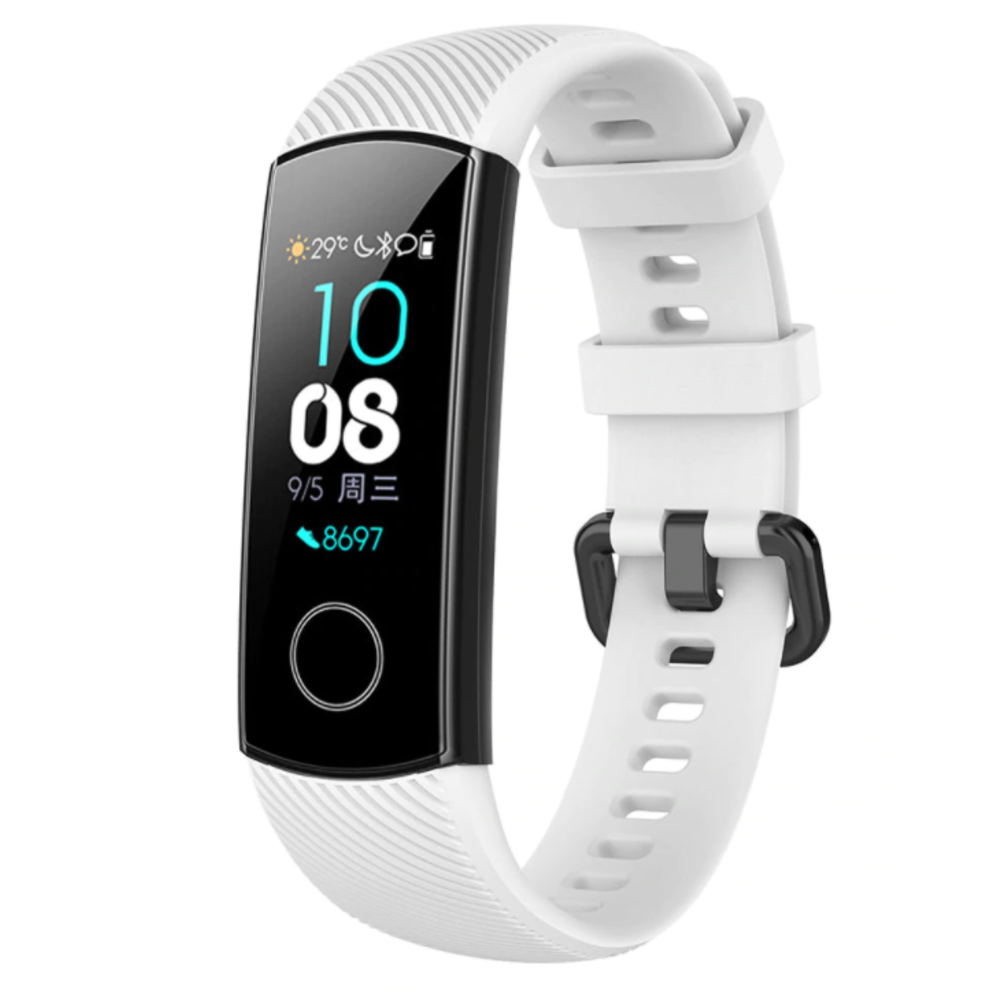 Honor band 4 / 5 siliconen bandje (wit) Smartwatchbanden.nl
