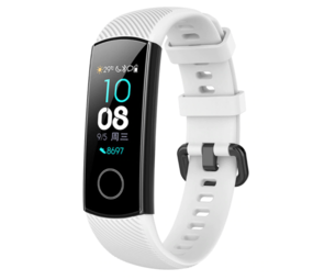 Strap-it® Honor band 4 / 5 siliconen bandje (wit)