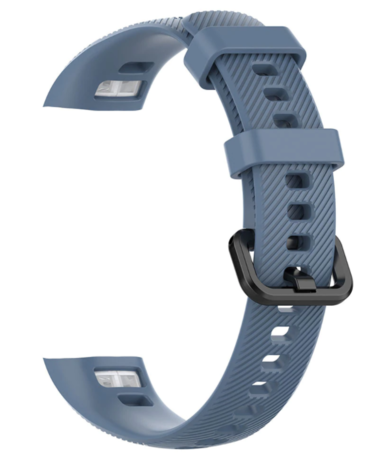 Strap-it® Strap-it Honor band 4 / 5 siliconen bandje (grijsblauw)