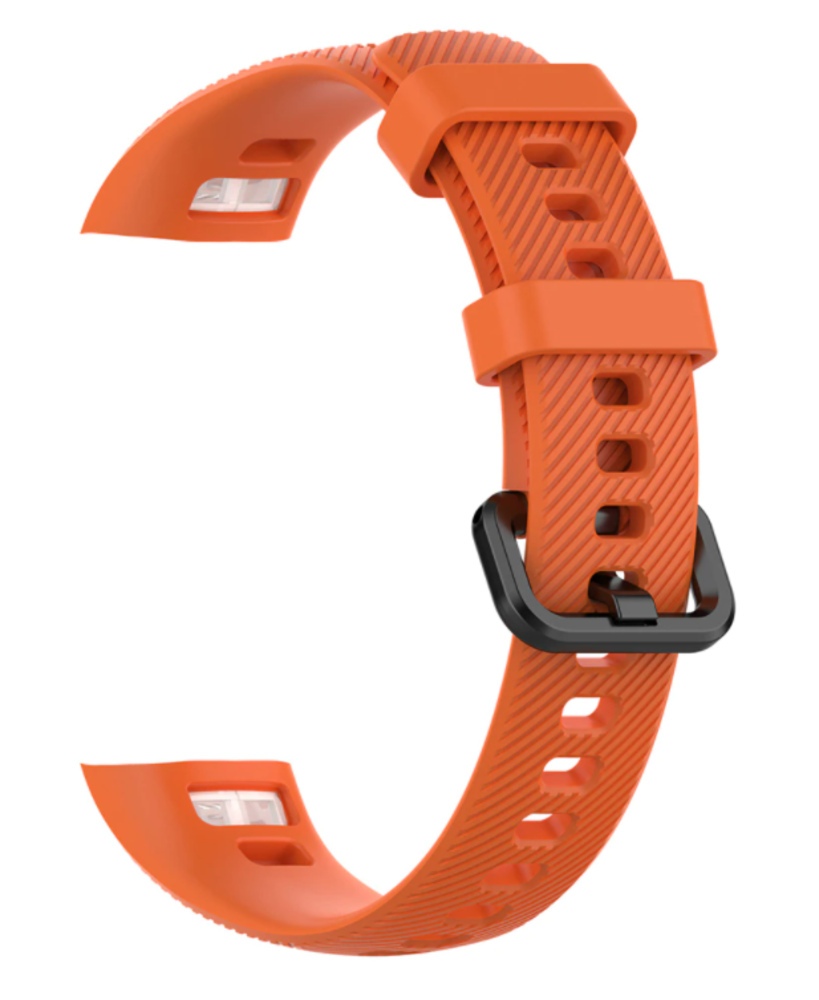 Strap-it® Strap-it Honor band 4 / 5 siliconen bandje (oranje)