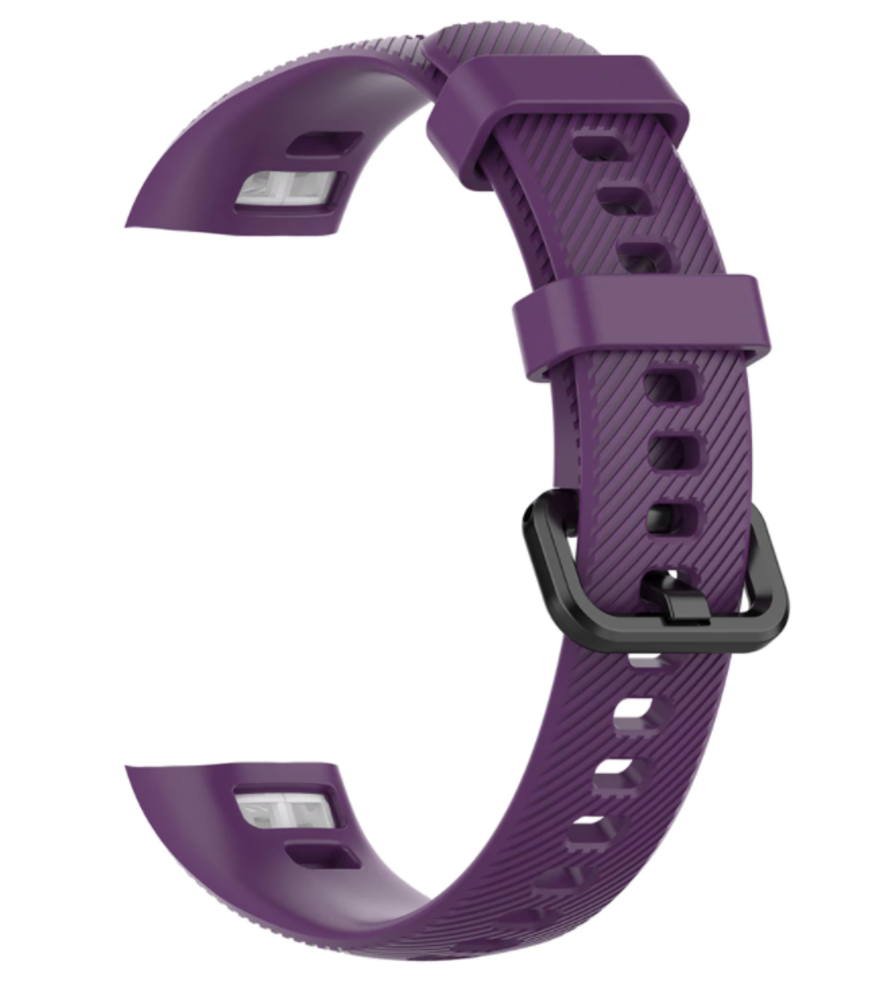 Strap-it® Strap-it Honor band 4 / 5 siliconen bandje (paars)