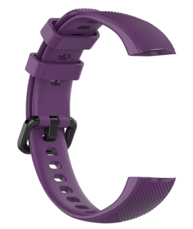 Strap-it® Strap-it Honor band 4 / 5 siliconen bandje (paars)