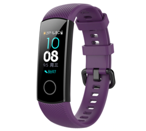Strap-it® Honor band 4 / 5 siliconen bandje (paars)