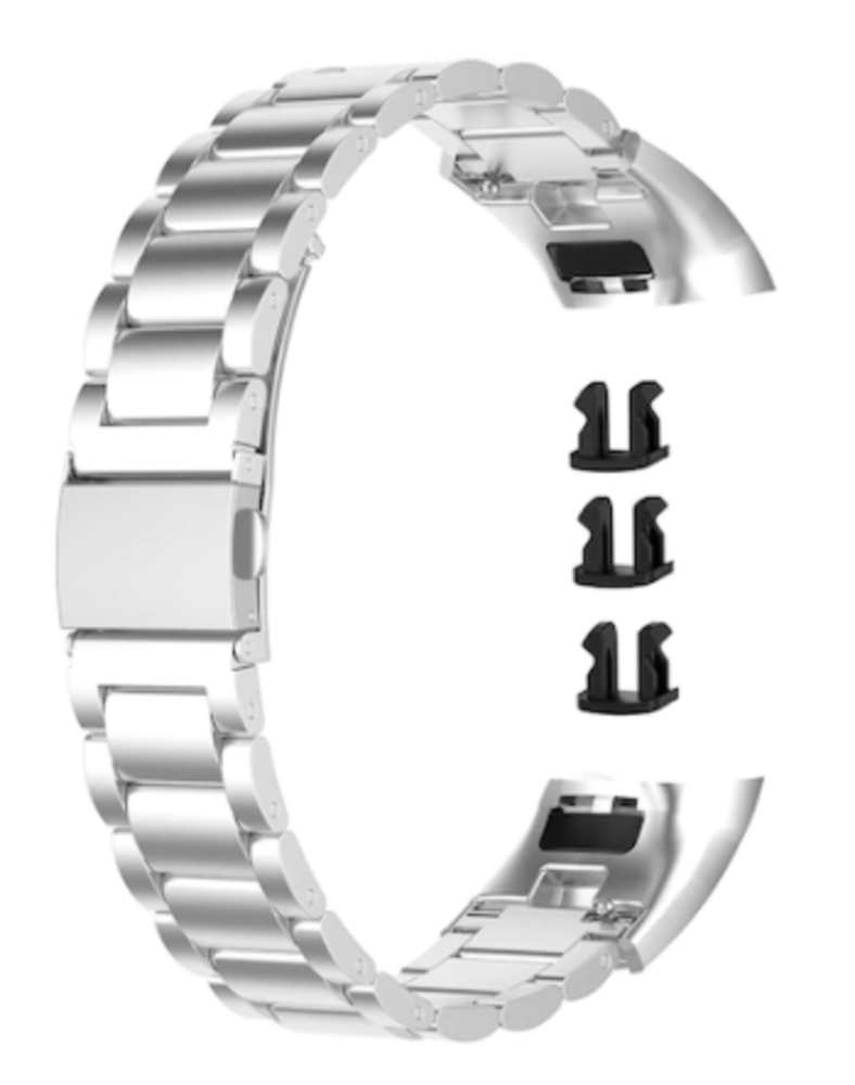 Strap-it® Strap-it Honor band 4 / 5 stalen band (zilver) Strap-it® Strap-it Honor band 4 / 5 stalen band (zilver)