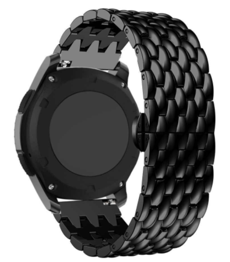 Strap-it® Strap-it Xiaomi Amazfit GTR stalen draak band (zwart) Strap-it® Strap-it Xiaomi Amazfit GTR stalen draak band (zwart)