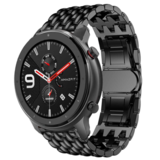Strap-it® Xiaomi Amazfit GTR stalen draak band (zwart)