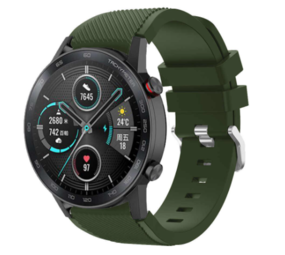 Strap-it® Honor Magic Watch 2 siliconen band (legergroen)