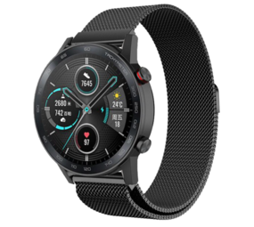 Honor Magic Watch 2 Milanees bandje zwart Smartwatchbanden
